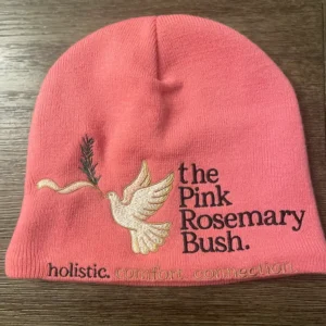 Pink Acrylic Beanie with Silk Lining